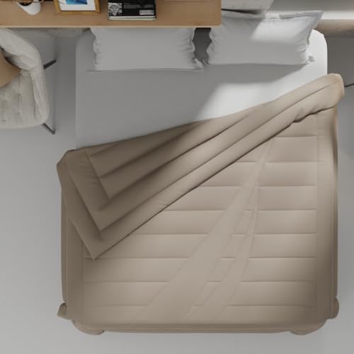 Image of NAUTICA Ultra Soft Luxurious Comforter for All Weather -1pc Double Size (Signature) | 110GSM | Anti-Microbial Protection Solid-Khaki
