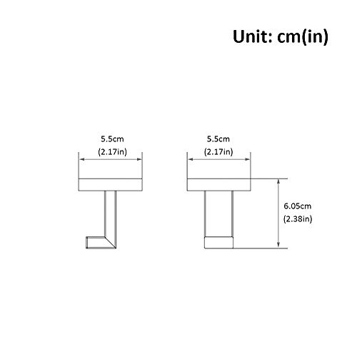 Aothpher 2-Pacchi Gancio per Asciugamani Acciaio