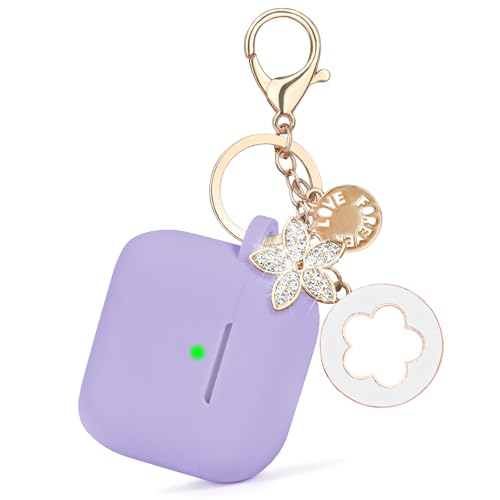 Image of Case for Apple Airpods 4 - VISOOM Airpods 4 Cases 2024 Cover Women Anti-Drop Silicone iPods 4 Earbuds Wireless Accessorie Charging Cases Girl Bling Keychain for Airpod iPods 4th Generation