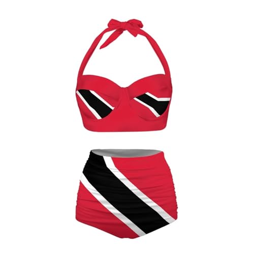 Womens High Waisted Bikini Sets Halter High Rise Two Piece Swimsuits Push Up Tummy Control Bathing Suits Size S-2XL2