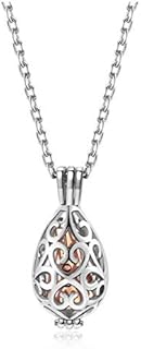 Zysta Creamation Locket Necklaces Urns Ash Personalised Engraving Hollow Waterdrop Pendant Necklaces Keepsake Jewellery Teardrop Urn Necklace for Ashes Customised Memorial Stainless Steel