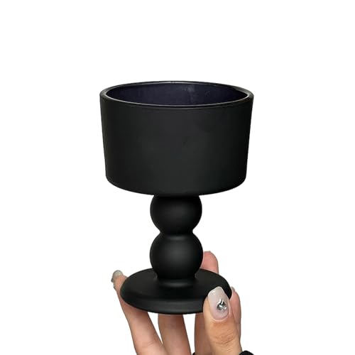 200 ml, 2 unidades, copa de vidrio esmerilado estilo retro francés, color negro mate, exquisita y duradera