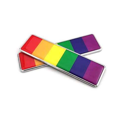 Stickers 3D en métal arc-en-ciel emblèmes voiture déco bureau et maison 104,5x30mm
