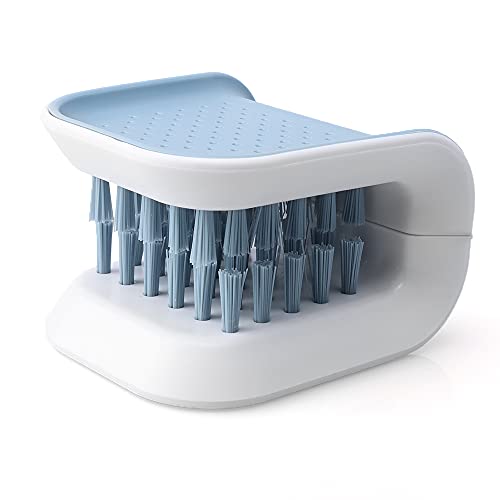 2Pcs Blade Brush Knife and Cutlery Cleaner Green Brush Bristle Scrub for Kitchen Washing Non-Slip by...