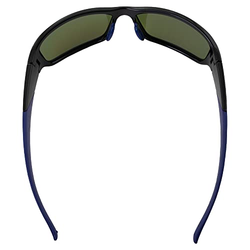 Tenerife Polarized Sunglasses for Men or Women Wraparound Black Frame w/Blue Mirror Lens4