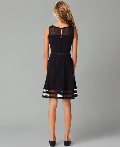 Calvin Klein Girls' Sleeveless Party Dress, Fit and Flare Silhouette, Round Neckline & Back Zip Closure - Image 6