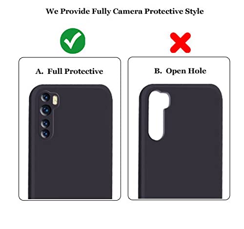 A rtistque Liquid TPU Silicone Matte Shockproof Flexible with Camera Protection Soft Back Cover Case for OnePlus Nord - Black 5 31ntuI+Zu4L