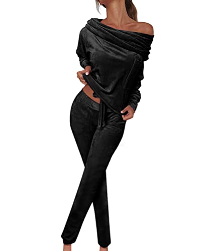 ORANDESIGNE Zweiteiler Damen Elegant Herbst Hosenanzug Sportlich Chic 2...