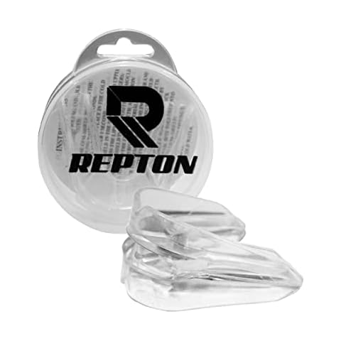 REPTON Gum Shield Mouth Guard Case | Mouldable Teeth Guard | Double Gel Mouth Guard Boxing | MMA Breathable Teeth Protection for Karate, Hockey, Jiu Jitsu, Muay Thai, Wrestling & Combat Sports Cover