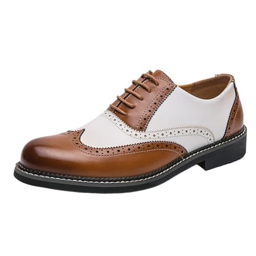 Men’s Classic Leather Comfort Oxford Lace-Up Dress Shoes Formal Business Footwear for Wedding Office Groom