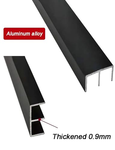 Riel de aluminio negro para solucionar atascos en puertas correderas de vidrio de 90 cm 4