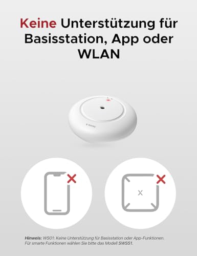 X-Sense STANDALONE Wassermelder ohne APP-Unterstützung, 1 Stück, WS01 – Ansicht 3