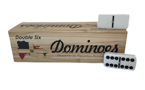 Dominó con bandera de República Dominicana grabada miniatura 3
