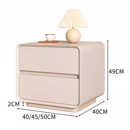 Table de chevet en bois massif compacte pour optimiser le rangement d'une petite chambre