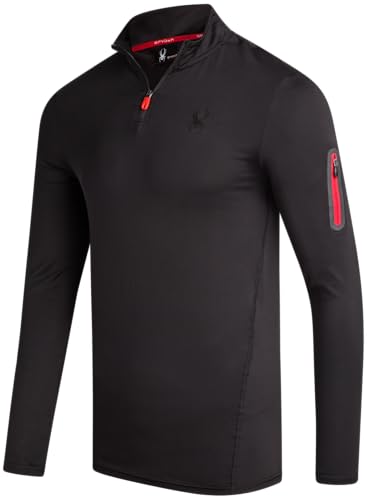 Spyder Men's Active Shirt - Quarter Zip Long Sleeve Performance Pullover - Lightweight Slim Fit Workout Shirt for Men (S-XL)3