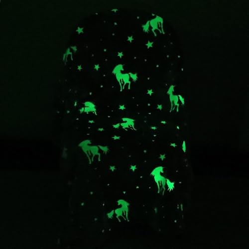 Wajade Einhorn Decke Kinder Kuscheldecke Geschenk für Mädchen Glow in The Dark Kuscheldecke Geschenk für 3 4 5 6 7 8 9 10 11 12 13 Jahre Geburtstag Gute Einhorn 130 * 150
