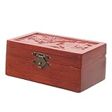 Coffret à bijoux décoratif : et boîte à bijoux en bois unique présentant un style vintage, convient également d'anniversaire ou de nouvel an, organisateur de boucles d'oreilles