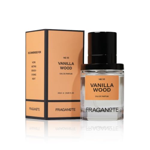 Image of Fraganote Vanilla Wood Perfume for Man & Woman (25ml) | Eau De Parfum | Premium Unisex Perfume | Ideal for Gifting | Vanilla Bean, Irish Cream & Sandalwood Notes