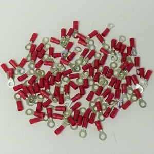 #US Spare Part for T1031C Insulated Ring Terminal Contor Pak of 100 for 22-18 Wire #8 Stud