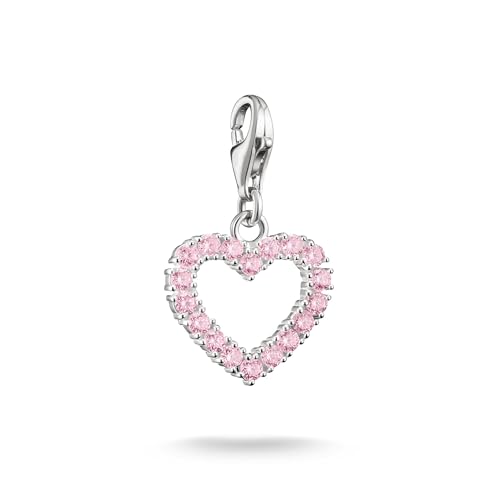 Colgante de plata de ley 925 Thomas Sabo corazón rosa amuleto minimalista elegante