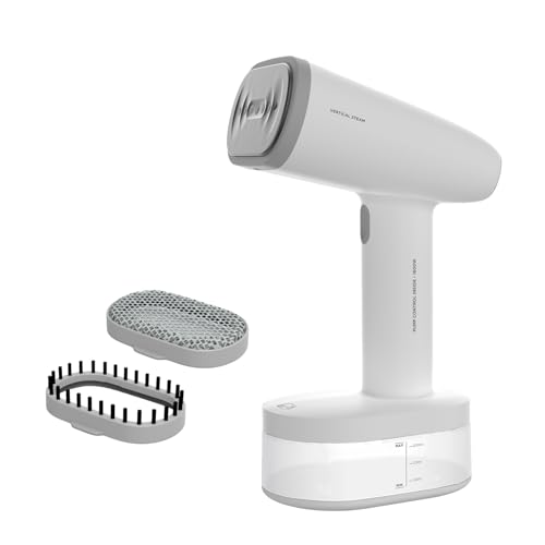 Black+Decker - Plancha vertical BXGS1600E | 1600W | Vapor 25g/min | Depósito 250ml | Suela cerámica | Autolimpieza | Led | Antigoteo | Bloqueo vapor | Blanco