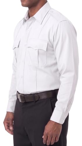 Image of First Class 100% Polyester Short & Long Sleeve Zippered Uniform Shirt 4 Pocket Hidden, Law Enforcement BDU Zipper Closure.