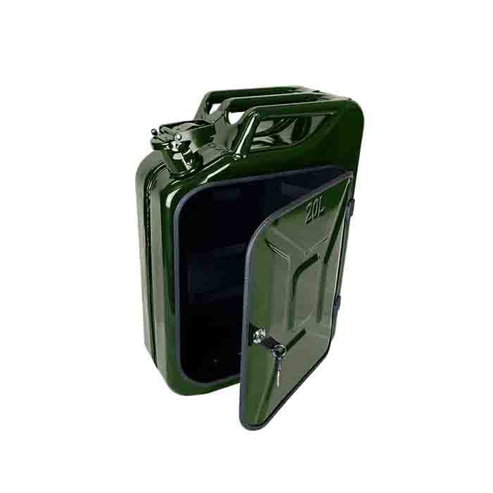 ASOC Metal Jerry Can Drinks Cabinet - Mini Bar - Spirits Mixers Glasses Bottles GREEN