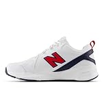 New Balance 608v5 Casual Comfort mens Cross Trainer, White/Red, 44.5 EU X-Wide