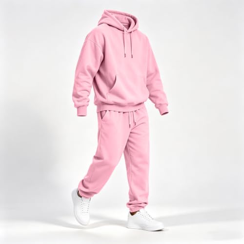 Elneeya Mens Sweatsuits Oversized Jogger Sets Fall Workout 2 Piece Outfit - image 3