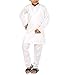 Royal Kurta Big Boys' Focil Solid Kurta Pyjama 9-10 Years White