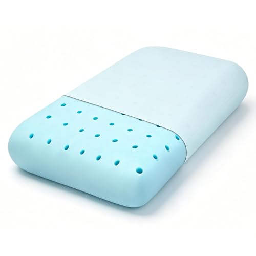 Image of HIMOON Cooling Memory Foam Pillow, Bed Pillow for Sleeping, King Size, Breathable Memory Foam, Premium Support with Washable Cover for Back, Side and Stomach Sleepers (1 Pack)