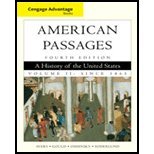 American Passages: A History in the United States, Volume II: Since 1865 0495907227 Book Cover
