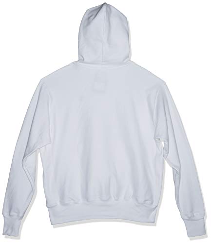 Champion Mens Reverse Weave Pullover, Left Chest C Hoody, White-Y06145, Small Us #TOP1
