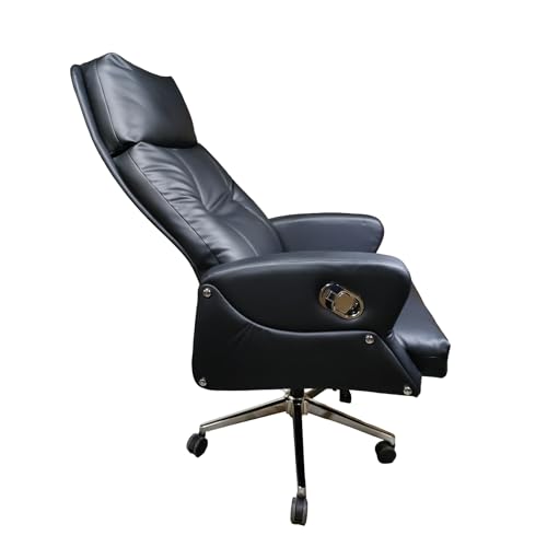 Image of Lakdi The Furniture Co High Back Faux Leather, Comfortable Seat Swivel Chair Revolving and Recliner Chair | Director and Executive Chair | Metal Base (111013161 Black)