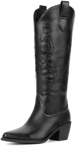 White Cowboy Boots for Women - Wide Calf Rhinestone Cowgirl Boots...