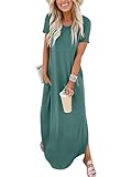 ANRABESS Womens Summer Maxi Dress Short Sleeve Casual Loose Long T Shirt Dresses...