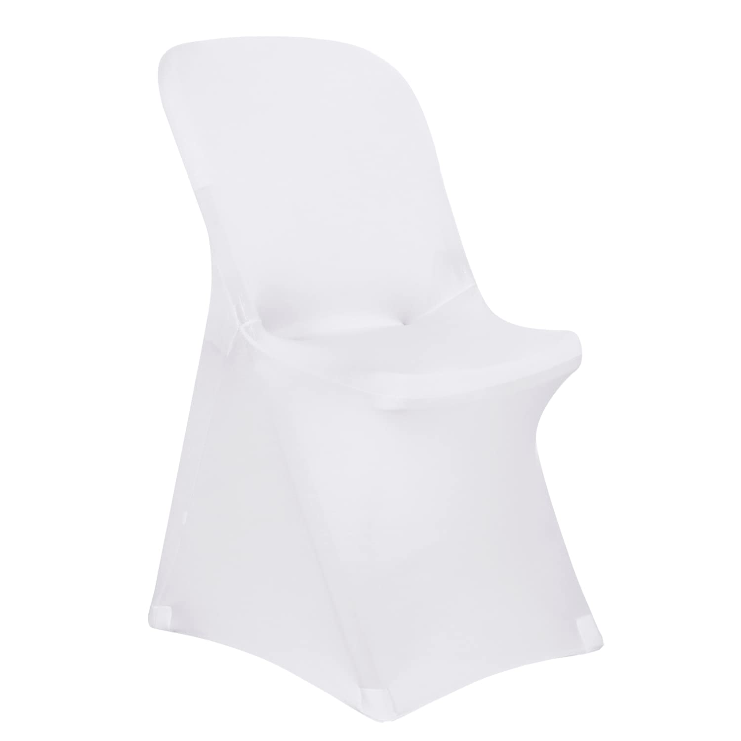 Obstal Coprisedia Elasticizzati Universali 10 Pezzi, In Elastan, Per Sala Da Pranzo, Matrimoni, Feste, Bianco