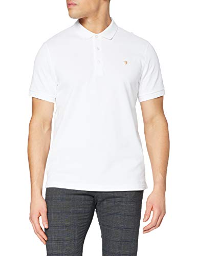 Farah Blanes Camisa de Polo, Blanco, L para Hombre