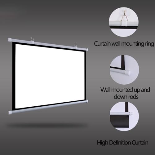 Pantalla manual 72" 16:9 para cine en casa HD miniatura 4