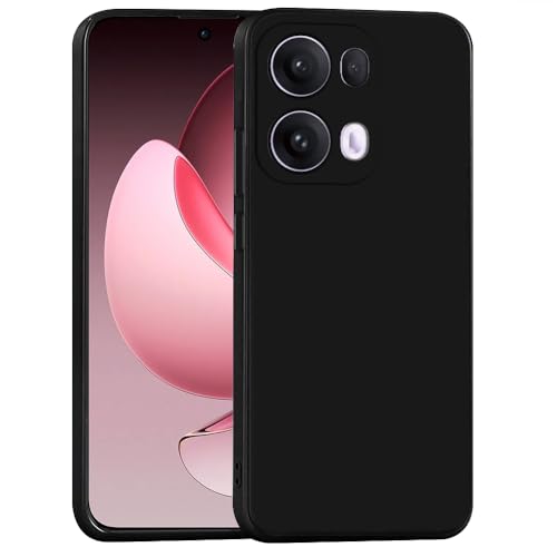 Image of Back Cover for Oppo Reno13 Pro 5G | Full Camera Protection | Premium Liquid Silicon Case | Flexible Bumper Case for Oppo Reno13 Pro 5G (Black)