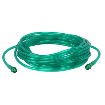 50 ft. Oxygen Tubing - Green - Vinyl Tipped - Crush Resistant Lumen