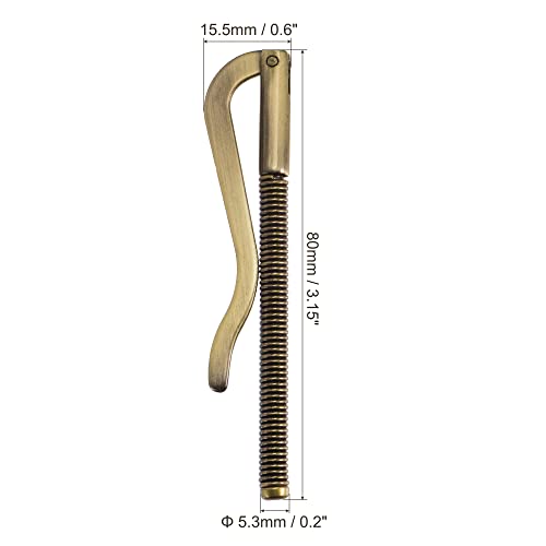 Barrette à ressort 80 mm pour portefeuille en cuir artisanat de cartes de crédit laiton x5