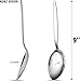 BNAZIND 2-Pack Chef Kunz Spoon |18/10 Stainless Steel Serving Spoons | 9 Inch Basting Quenelle Chef Cooking Utensils Dinner Plating Spoon (Regular & Slotted Set)