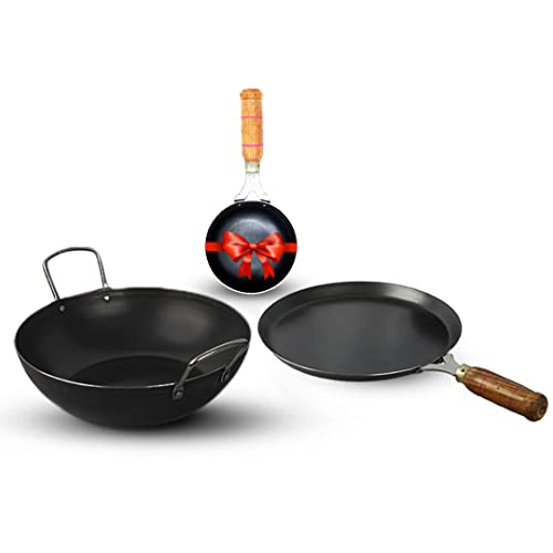 The Indus Valley Pre Seasoned Pure Iron Cookware Set Gas & Induction