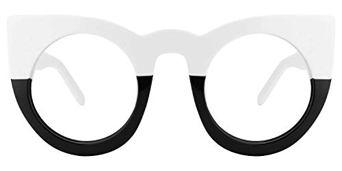Vooglam White Black Cat Eye Frame Blue Light Blocking Glasses For Women Anti Uv Eyestrain Eyewear Cadence Vfp0290-03 #TOP1