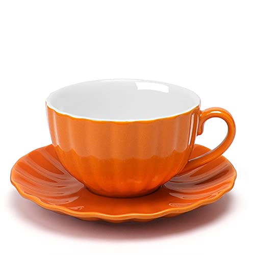 Amhomel COFFEE-PUMPKIN-6OZ-HOT-6 Porcelain Cappuccino Cups thumb #1