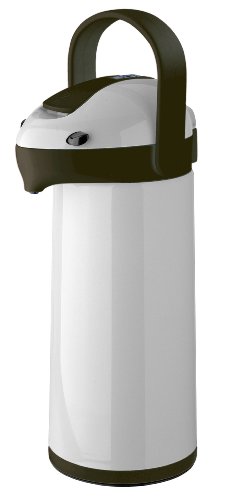 Helios Pump-Isolierkanne Airpot, 1,9 Liter, Kunststoff, grau/schwarz, Einhandbedienung