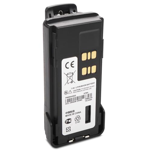 PMNN4409 PMNN4493A Two-Way Radio Battery Replacement for Motorola XPR3300 XPR3500 XPR3000 XPR7350 XPR7550 XPR7380 PMNN4409AR PMNN4407 PMNN4544A PMNN4491BR PMNN4412A PMNN4488A PMNN4491 with Belt Clip