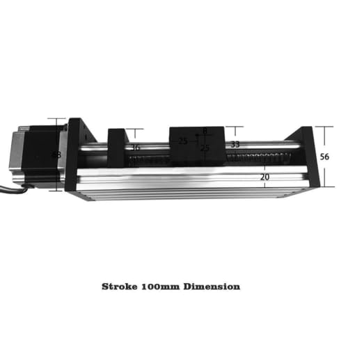 Módulo lineal de 24V CC Nema 23 con recorrido de 600mm para CNC 5