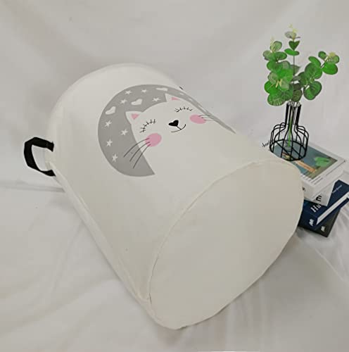 Kunro Large Storage Basket Toy Box Laundry Bag Hamper Kids Gift Organizer Chest Waterproof Coating Organizer Bin Dorm Nursery (Cat) #TOP4